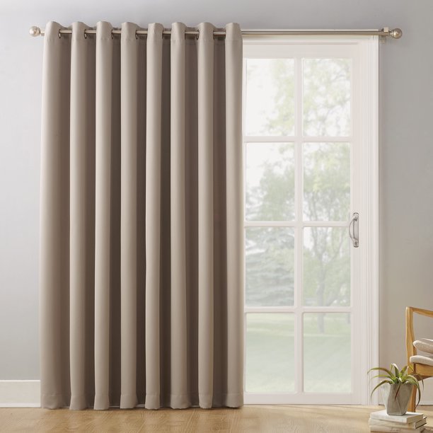 Sun Zero Conrad ExtraWide Blackout Sliding Patio Door Curtain Panel