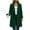 Green#, variant on cocolona Womens Winter Trench Coat Notch Lapel Long Sleeve Classic Overcoat Solid Color Elegant Long Jacket