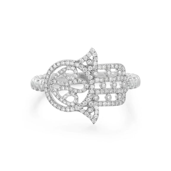 Messika 0.24Cttw Faith Diamond Ring 18K White Gold Size 53 US 6.25