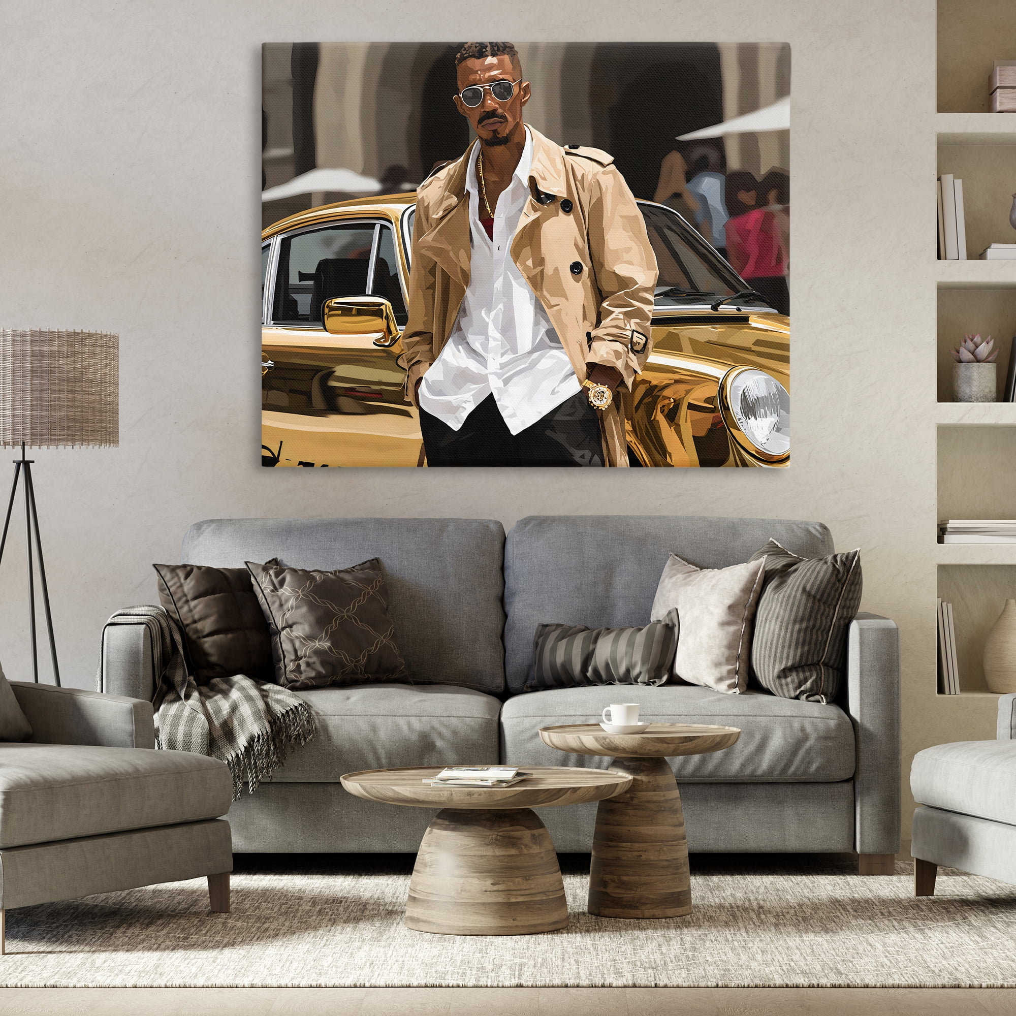 Stupell Industries Classy Gilded Sportscar & Driver Canvas Wall Art, design by Franklyn Gregory