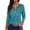 A007-Royal Blue, variant on Womens 3/4 Sleeve Tops Henley V Neck 3/4 Sleeve T Shirts Casual Loose Fit Half Sleeve Tunic Tops