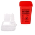 thumbnail image 3 of Sharps Disposal Container,5 Pack Biohazard Needle Disposal Container 1 Quart Size for Supplies Accessories, 3 of 4