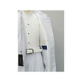 thumbnail image 5 of Mens Apollo  King  Banded Collarless suit Chinese Mandarin Wide leg AG98 White, 5 of 9