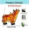 thumbnail image 3 of FEOLGEHLY Highland Cow Suncatcher for Windows Hanging, Stained Glass Style Acrylic Ornament with Chain, Farm Animal Sun Catcher Ornament for Home Easter Summer Decorations, Gift for Cow Lovers, 3 of 5
