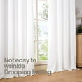 thumbnail image 4 of White Linen Curtains for Living Room 90 Inch Length 2 Panels Set, Country Rustic Window Drapes Textured Light Filtering for Bedroom Laundry Privacy, Each 52 Inch Wide, 4 of 5