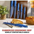 thumbnail image 3 of Nutriblade Knife Set by Granitestone Professional Kitchen Chef’s Knives with Ultra Sharp Stainless Steel Blades and Nonstick Granite Coating Easy-Grip Handle Rust-proof Dishwasher-safe Blue, 3 of 11
