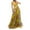 #014 Yellow, variant on Prdecexlu Women's Floral Tulle Wedding Guest Dress Spaghetti Straps V Neck A Line Formal Colorful Cocktail Maxi Dresses Blue S
