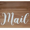 thumbnail image 3 of Mod Lighting and Decor Rectangular Wooden "Mail" Printed Accent Box - 11.5" - Brown and White, 3 of 9