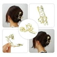 thumbnail image 6 of 1pc Metal Hair Claws Hair Clips Hair Barrettes for Women Gold Tone 4.69''x2.44''x1.02'', 6 of 7