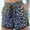 Dark Blue, variant on YWDJ Running Shorts for Women Comfy Summer Leopard Shorts Drawstring Elastic Waist Pockets Sport Pant Dark Blue M