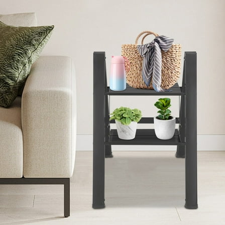 A-shaped Folding 2-Step Ladder Foldable Step Ladder 661.39lbs Load-capacity