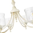 thumbnail image 3 of Keating 6 Light Chandelier in Antique Ivory with Hammered Water Glass Shade, 3 of 7