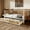 Antique White + Wood + Traditional + Vintage-1, variant on Luckynote Rattan Twin Daybed, Traditional Style with 2 Drawers, No Box Spring Needed for Limited Space Guest Room, Antique White