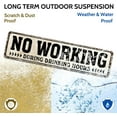 thumbnail image 5 of No Working During Drinking Hours Tin Metal Sign Home Bar Pub Restaurant Wall Decor 4X16-Inch (No Working）, 5 of 5