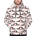 thumbnail image 4 of KLL Dachshund And Hearts Print Mens Hoodie Long Sleeve Casual Pullover Hooded Sweatshirt Fashion Drawstring Hoodies with Pocket-XX-Large, 4 of 6