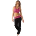 thumbnail image 2 of Pizzazz Women Black Hot Pink Zebra Roll-Down Waist Pants Adult Medium, 2 of 2