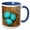 Blue/White, variant on 3drose, Three Blue Robin Eggs Birds Nest, 11oz Two-tone Red Mug