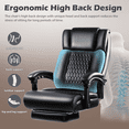 thumbnail image 3 of Waleaf Office Chair with Footrest,90-165°Reclining Ergonomic High Back Computer Desk Chair Lumbar Support for Home Office, 3 of 7