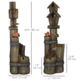 thumbnail image 3 of Outsunny Fontaine Extérieure avec Nichoir de Cour, Tronc d'Arbre, 3 of 10