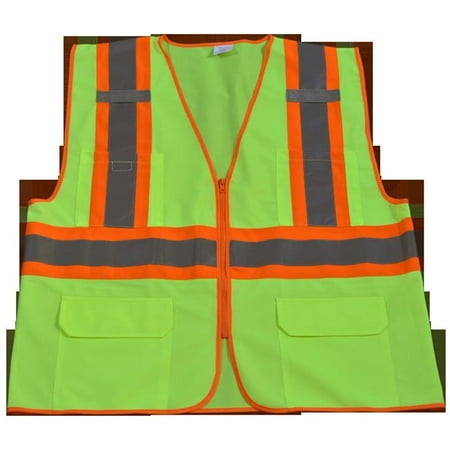 

LV2-CB1-L-XL Safety Vest Ansi Class Ii Lime Solid Contrast Binding Large & Extra Large