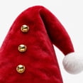 thumbnail image 5 of SYMOID Red Plush Santa Hat with Golden Bells, Unisex Christmas Party Costume Hats,Size Free Size, 5 of 7