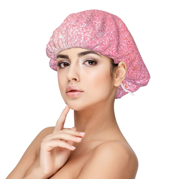 Yiaed Sparkly Glitter Print Satin Bonnet Silk Bonnet Hair Bonnet for Sleeping Hair Bonnets