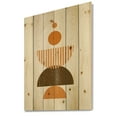 thumbnail image 2 of Designart 'Abstract Minimal Moon and Sun In Earth Tones I' Modern Print on Natural Pine Wood, 2 of 5
