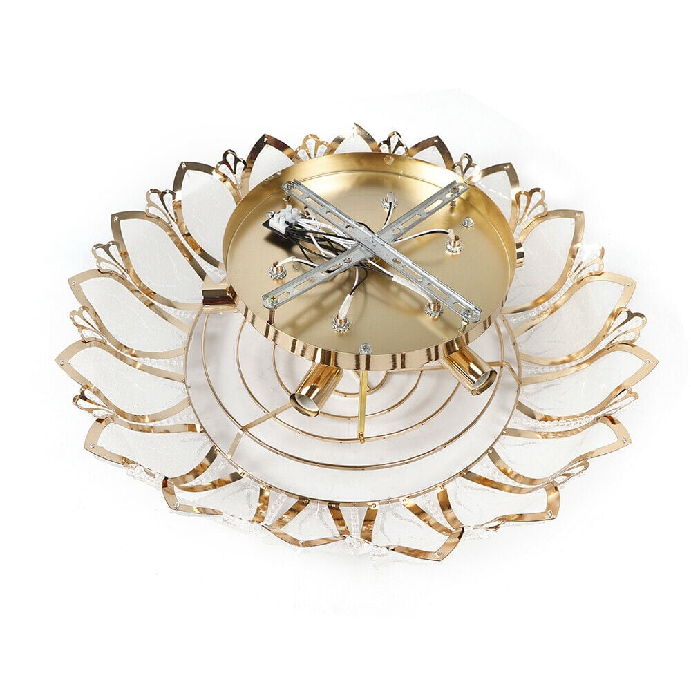 Gold Lotus Pendant Light Modern Ceiling Lighting Lamp Fit Dining Room/Bedroom Modern Pendant Light Fixture Elegant Ceiling Light Lamp Home Room Pendant Light Modern Ceiling Light Lamp Gold 40W