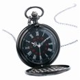 thumbnail image 2 of Reloj de bolsillo, collar de cuarzo negro con esfera de 47 mm, 2 of 5