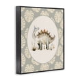 thumbnail image 2 of Stupell Industries Eclectic Watercolor Dinosaur Monstera Border Black Framed Giclee Art, 11 x 14, by LSR Design Studio, 2 of 8