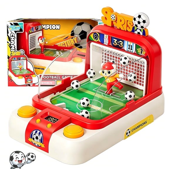 FruitLa Table Top Soccer Game for Kids, Mini Foosball with Moving Goalie & Slam Buttons, 2-Player Interactive Football Toy Birthday Gifts for Boys Girls 3-12 Year Old