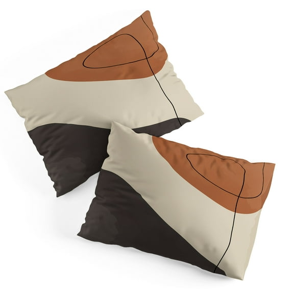 Society6 Alisa Galitsyna Modern Abstract Shapes 3 Pillow Sham Cotton King Set of 2 Kit