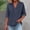 Navy, variant on Womens Tops Comfort Solid Stand Collar Button Down Shirt Spring Summer Shirts for Women Black L
