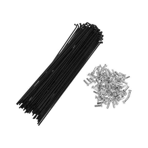 72 Set 14G Bicycle Spoke 174mm Bike Wheel Spoke Carbon Steel Black