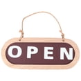 thumbnail image 1 of Open Closed Sign for Business Double Sided Door Sign Hanging Pendant Wooden Door Sign Decor, 1 of 1