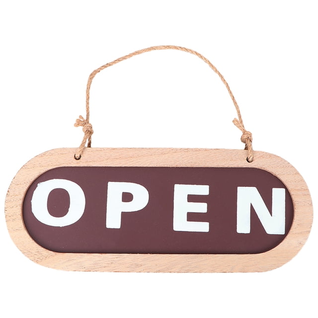Open Closed Sign for Business Double Sided Door Sign Hanging Pendant Wooden Door Sign Decor