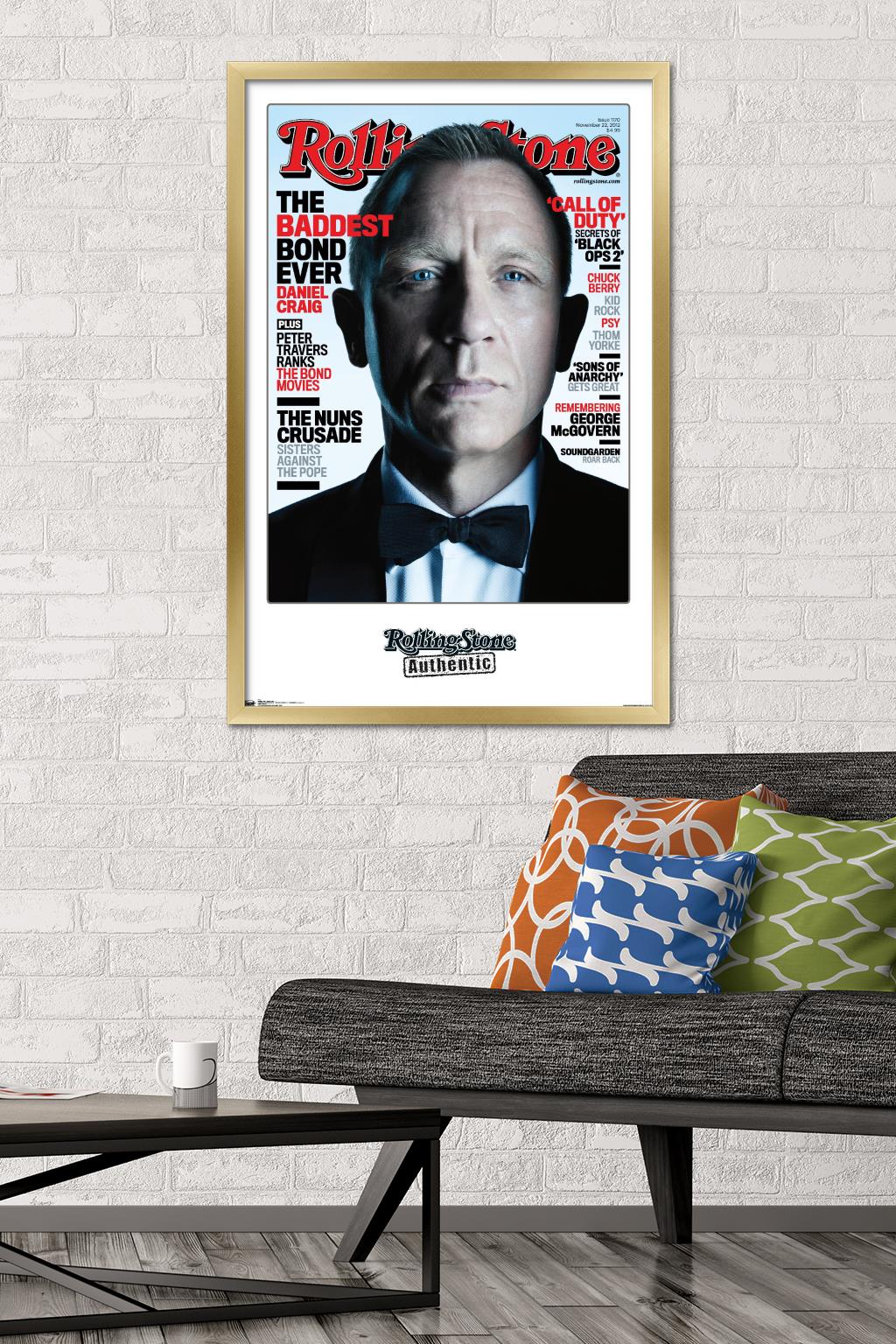 Rolling Stone Magazine - Daniel Craig 12 Wall Poster, 22.375" x 34", Framed - image 2 of 5