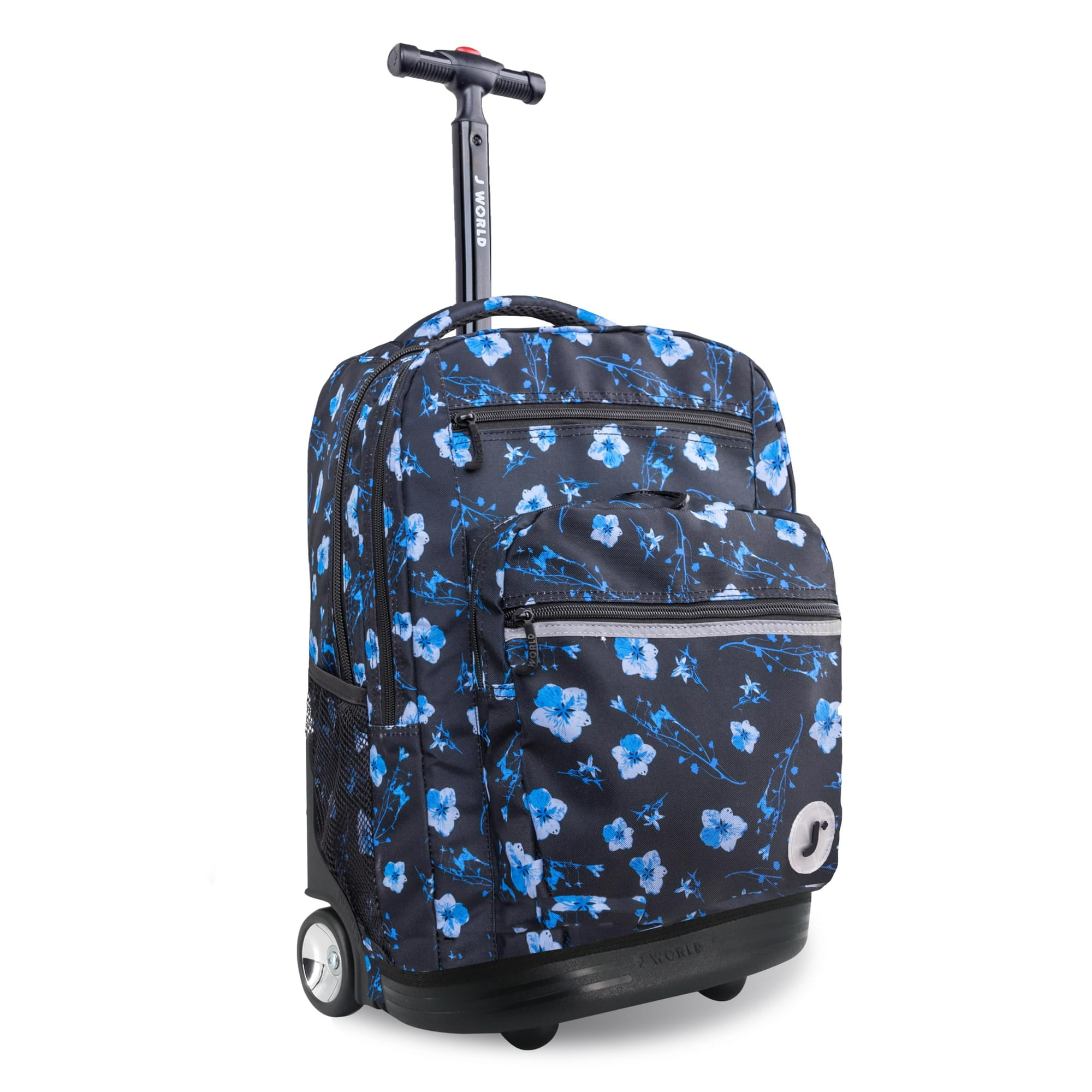 J World New York Sundance Rolling Backpack Girl Boy Roller Bookbag Night Bloom 20 X 13 X 9 H X W X D RBS 19 NIGHT BLOOM
