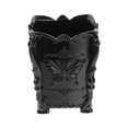 thumbnail image 1 of FELTECHELECTR Contenedor de acrílico para brochas de maquillaje, organizador de almacenamiento con forma de taza tallada (negro), 1 of 7