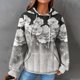 thumbnail image 1 of Sudaderas y chaquetas casuales con capucha de manga larga para mujer, sudaderas casuales de cuello redondo y manga larga, blusas lisas con capucha, top de poliéster para mujer, 1 of 3