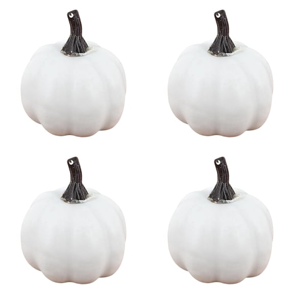 Mini Foam Pumpkins for Fall Decor, Small Faux Artificial Pumpkins, Lightweight Plastic Fake Pumpkins, Tabletop Harvest Ornaments for Halloween, Autumn Festival and Home Display