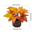 thumbnail image 3 of SLYNSHome Artificial Maple Leaf Mini Potted Plant, Realistic Faux Fall Harvest Decor for Thanksgiving, Woven Pot Table Centerpiece, Autumn Seasonal Home Ornament, 3 of 6