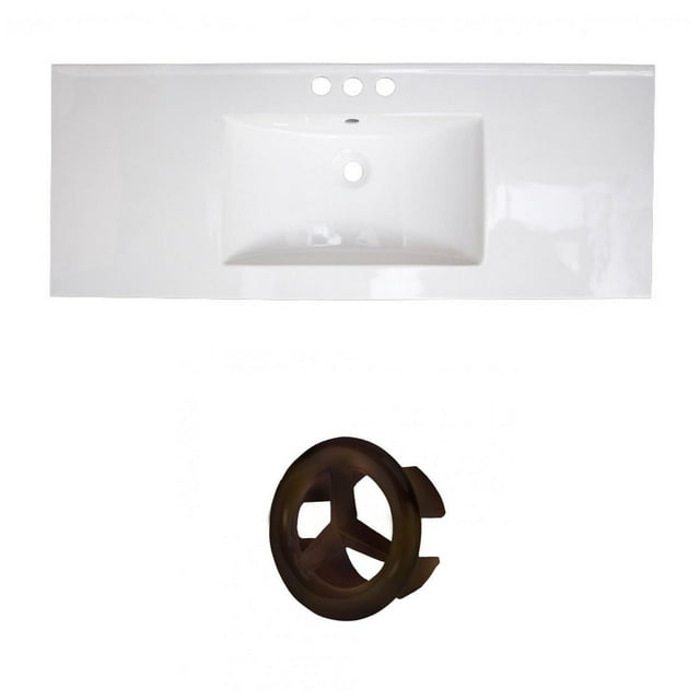 American Imaginations 21-in. W 3H8-in. Ceramic Top Set In White Color AI-20873