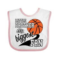 Inktastic Little Brother and Biggest Fan Basketball Player Boys Baby Bib