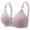 Grey, variant on Gymayou Women Thin Cup Wireless Comfort Bra No Underwire Vertical Ribbed Support Bra Back Closure Full Coverage Everyday Bra Beige L