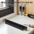 thumbnail image 4 of ETHZZLE Solid Wood Wall Mount Pool Cue Holder Rack with T Shape Design for 6 Cue Storage Black, 4 of 8
