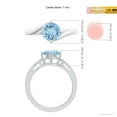 thumbnail image 4 of Angara Natural 1.12 Ct. Aquamarine Solitaire Ring in 14K White Gold for Women (Ring Size: 12), 4 of 9