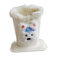 thumbnail image 2 of Soporte para gafas con forro, bonito y moderno, protector antiarañazos. Perro con sombrero, 2 of 9