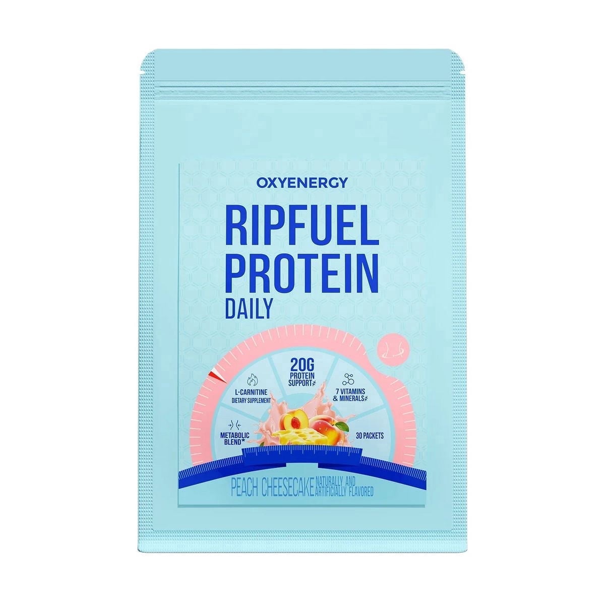 OxyEnergy 7 Packs Protein Supplement with L-Carnitine & Vitamins,