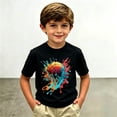 thumbnail image 1 of Chandail Filles Col Rond Manches Courtes Chandails Garçons T-Shirts Filles T-Shirts 12-13 Ans, 1 of 3